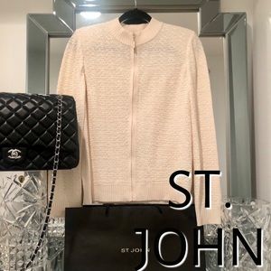 ST. JOHN ZIP UP SWEATER